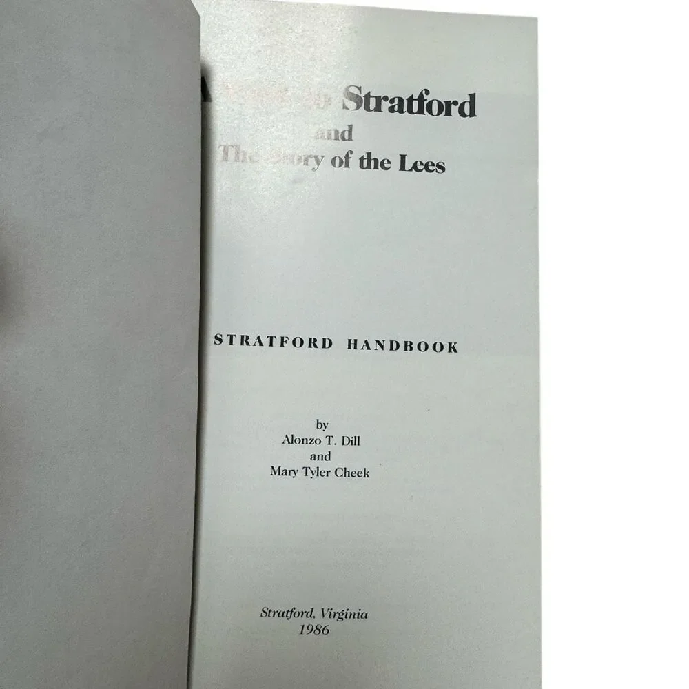 Visit to Stratford and The Story of the Lees by Mary Tyler Cheek 1st Print PB